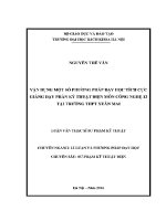 Luận văn thạc sĩ vận dụng một số phương pháp dạy học tích cực giảng dạy phần kỹ thuật Điện môn công nghệ 12 tại trường thpt xuân mai