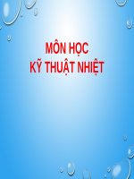 Bài Giảng Môn Kỹ Thuật Nhiệt Học.pptx