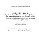 Luận văn thạc sĩ nghiên cứu thực nghiệm Ảnh hưởng của một số yếu tố công nghệ Đến Độ chính xác hình học của lỗ gia công khi khoan vật liệu thép 20xhm Đã nhiệt luyện bằng mũi khoan hợp kim cứng