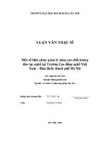 Luận văn một số biện pháp quản lý nâng cao chất lượng Đào tạo nghề tại trường cao Đẳng nghề việt nam hàn quốc thành phố hà nội