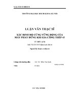 Luận văn thạc sĩ xác Định Độ cứng vững Động của máy phay Đứng khi gia công thép 45