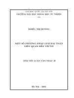 01050005100 tomtat một số phương pháp giải bài toán liên quan Đến véctơ