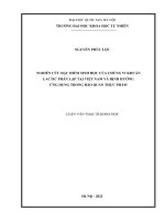 01050004989 nghiên cứu Đặc Điểm sinh học của chủng vi khuẩn lactic phân lập tại việt nam và Định hướng Ứng dụng trong bảo quản thực phẩm
