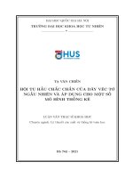 01050004959 hội tụ hầu chắc chắn của dãy véc tơ ngẫu nhiên và Áp dụng cho một số mô hình thống kê