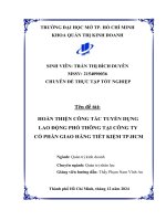 Hoàn thiện công tác tuyển dụng lao Động phổ thông tại công ty cổ phần giao hàng tiết kiệm thành phố hồ chí minh