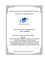 Phân tích thực trạng và Đề xuất giải pháp nâng cao hiệu quả tuyển dụng nguồn nhân lực tại siêu thị sài gòn thuộc chi nhánh tổng công ty thương mại sài gòn trách nhiệm hữu hạn một thành viên