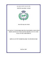Xây dựng và thẩm Định phương pháp Định lượng dùng trong Đánh giá tương Đương Độ hòa tan của viên nang có chứa rifampicin