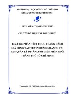 Phân tích thực trạng, Đánh giá công tác tuyển dụng nhân sự tại ban quản lý dự Án lưới Điện phân phối thành phố hồ chí minh