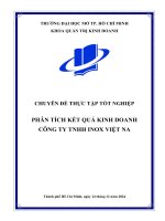 Phân tích kết quả kinh doanh công ty tnhh inox việt na