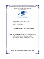 Đánh giá và Đề xuất hoàn thiện công tác quản trị tri thức tại công ty tnhh aeon việt nam