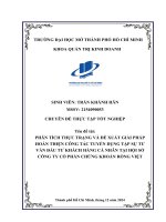 Phân tích thực trạng và Đề xuất giải pháp hoàn thiện công tác tuyển dụng tập sự tư vấn Đầu tư khách hàng cá nhân tại hội sở công ty cổ phần chứng khoán rồng việt