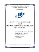 Quy trình tuyển dụng it tại công ty cổ phần applancer