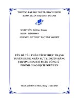 Phân tích thực trạng tuyển dụng nhân sự tại ngân hàng thương mại cổ phần Đông Á   phòng giao dịch pouyuen