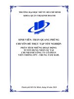 Phân tích những hoạt Động tuyển dụng nhân sự tại chi nhánh công ty cổ phần viễn thông fpt   trung tâm sg05