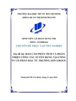 Báo cáo phân tích và hoàn thiện công tác tuyển dụng tại công ty cổ phần Đầu tư trường sơn group