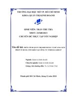 Phân tích quản trị kho hàng và Đưa ra giải pháp về hàng tồn kho tại công ty tnhh jg group