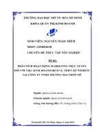 Phân tích hoạt Động marketing trực tuyến Đối với việc kinh doanh dịch vụ thiết kế website tại công ty tnhh thương mại nhơn mỹ