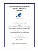 Các giải pháp nâng cao hiệu quả tuyển dụng tại công ty cổ phần giáo dục và giải trí trẻ thơ