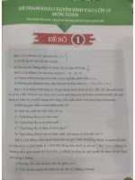 Đề ôn thi môn toán tuyển sinh vào 10 TpHCM có đáp án, form đề theo chương trình giáo dục phổ thông mới