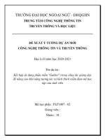Kết hợp sử dụng phần mềm gather trong công tác giảng dạy Để nâng cao khả năng tương tác và kích thích niềm Đam mê học tập của sinh viên