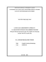 04051001904  năng lực Đánh giá ngoại ngữ của giáo viên nghiên cứu trường hợp của giáo viên ielts tại hà nội
