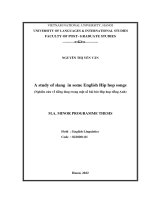 04051001889 a study of slang in some english hip hop songs = nghiên cứu về tiếng lóng trong một số bài hát hip hop tiếng anh