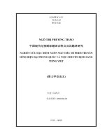 04056000027 nghiên cứu Đặc Điểm ngôn ngữ tiêu Đề phim truyền hình hiện Đại trung quốc và việc chuyển dịch sang tiếng việt