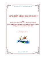 Skkn Ứng dụng công nghệ ai và một số phần mềm công nghệ trong dạy học nói   nghe nhằm phát triển phẩm chất, năng lực học sinh thpt