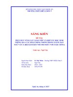Skkn phát huy năng lực giao tiếp và hợp tác học sinh thông qua các hoạt Động nhóm trong giảng dạy ngữ văn 11 (bộ sách kết nối tri thức với cuộc sống)