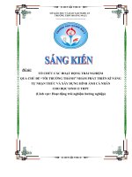 Skkn tổ chức các hoạt Động trải nghiệmqua chủ Đề tôi trưởng thành nhằmpháttriểnkĩnăngtự nhận thức và xây dựng hìnhảnhcánhâncho học sinh 12 thpt