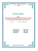 Skkn một số biện pháp tổ chức dạy học theo dự Án nhằm phát triển toàn diện phẩm chất và năng lực cho học sinh khi dạy học giáo dục Địa phương