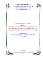 Skkn thiết kế và sử dụng phần mềm hỗ trợ Ôn thi tn thpt môn hóa học nhằm nâng cao năng lực tử chủ, tự học cho học sinh trường thpt con cuông