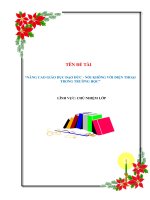 Skkn nâng cao giáo dục Đạo Đức  nói không với Điện thoại trong trường học