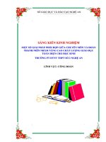 Skkn một số giải pháp phối hợp giữa chuyên môn và Đoàn thanh niên nhằm nâng cao chất lượng giáo dục toàn diện cho học sinh trường pt dtnt thpt số 2 nghệ an