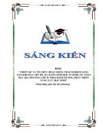 Skkn thiết kế và tổ chức hoạt Động trải nghiệm sáng tạo khi dạy chủ Đề Đa dạng sinh học Ở nghệ an  giáo dục Địa phương lớp 10 theo Định hướng phát triển năng lực học sinh