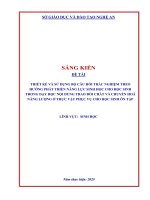 Skkn thiết kế và sử dụng bộ câu hỏi trắc nghiệm theo hướng phát triển năng lực sinh học cho học sinh trong dạy học nội dung trao Đổi chất và chuyển hoá năng lượng Ở thực vật phục vụ cho học sinh Ôn tập