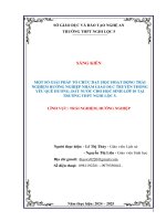 Skkn một số giải pháp tổ chức dạy học hoạt Động trải nghiệm hướng nghiệp nhằm giáo dục truyền thống yêu quê hương, Đất nước cho học sinh lớp 10 tại trường thpt nghi lộc 5