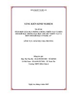 Skkn tích hợp giáo dục phòng chống thiên tai và biến Đổi khí hậu trong dạy học chủ Đề thiên tai và biến Đổi khí hậu Ở nghệ an