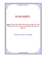 Skkn một số biện pháp nhằm nâng cao hiệu quả công tác quản lý tài sản công tại trường thpt tân kỳ, tỉnh nghệ an