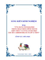Skkn Ứng dụng infographic trong hoạt Động hình thành kiến thức và củng cố bài học chủ Đề carbohydrate Ở lớp 12 thpt