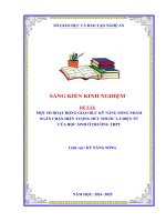 Skkn một số hoạt Động giáo dục kỹ năng sống nhằm ngăn chặn hiện tượng hút thuốc lá Điện tử của học sinh Ở trường thpt
