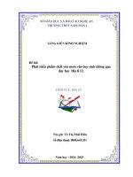 Skkn phát triển phẩm chất yêu nước cho học sinh thông qua dạy học Địa lí 12