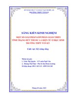 Skkn một số giải pháp góp phần giảm thiểu tình trạng hút thuốc lá Điện tử Ở học sinh trường thpt tân kỳ