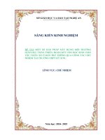 Skkn một số giải pháp xây dựng môi trường giáo dục thân thiện, Đoàn kết cho học sinh dân tộc thiểu số Ở bán trú thông qua công tác chủ nhiệm tại trường thpt kỳ sơn