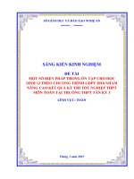 Skkn một số biện pháp trong Ôn tập cho học sinh 12 theo chương trình gdpt 2018 nhằm nâng cao kết quả kỳ thi tốt nghiệp thpt môn toán tại trường thpt tân kỳ 3
