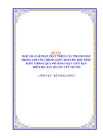 Skkn một số giải pháp phát triển các phẩm chất trong chương trình gdpt 2018 cho học sinh thpt thông qua mô hình bạn giúp bạn trên Địa bàn h