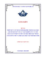 Skkn thiết kế và sử dụng infographic trong dạy học chuyên Đề ngữ văn 12 tập nghiên cứu và viết báo cáo về một vấn Đề văn học hiện Đại nhằm tăng hứng thú và hiệu quả học tập cho học sinh