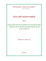 Skkn vận dụng kiến thức liên môn khxh trong hoạt Động khởi Động của giờ Đọc văn bản nghị luận nhằm tăng hứng thú học tập cho học sinh lớp 10