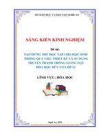 Skkn tạo hứng thú học tập cho học sinh thông qua việc thiết kế và sử dụng truyện tranh trong giảng dạy hóa học hữu cơ lớp 12