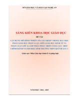 Skkn vận dụng mô hình “phiên tòa giả Định” trong dạy học phần giáo dục pháp luật, môn giáo dục kinh tế và pháp luật lớp 12, góp phần phát triển năng lực Điều chỉnh hành vi cho học sinh trường thpt quỳnh lưu 1